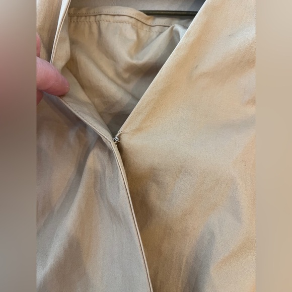 MICHAEL MICHAEL KORS Wrap Balloon-Sleeve Top Khaki Solid Collared Sz XS - Picture 9 of 10